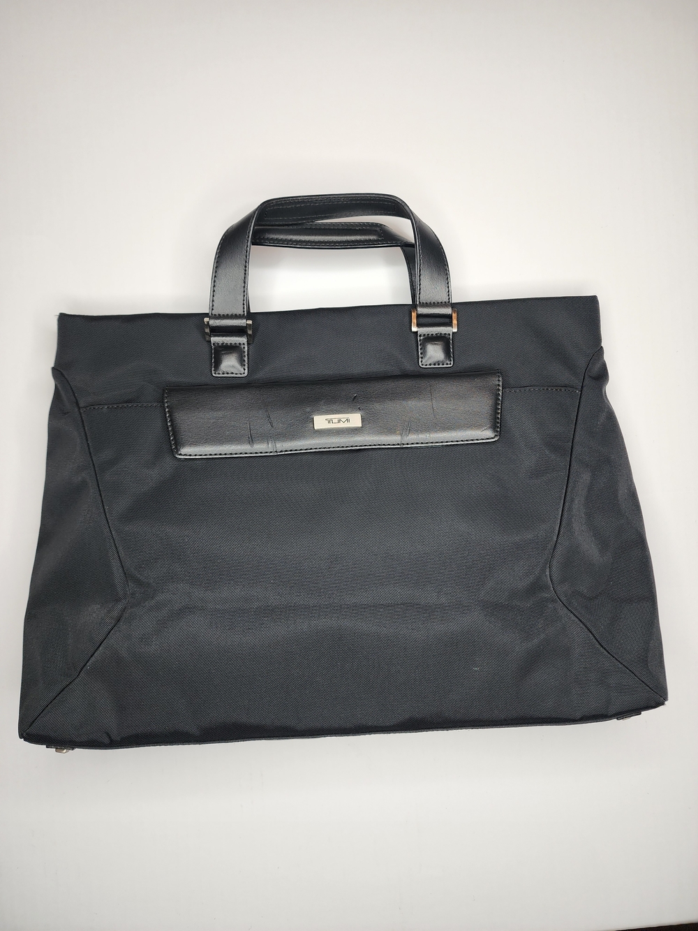 Tumi Black Nylon Brief Tote Bag